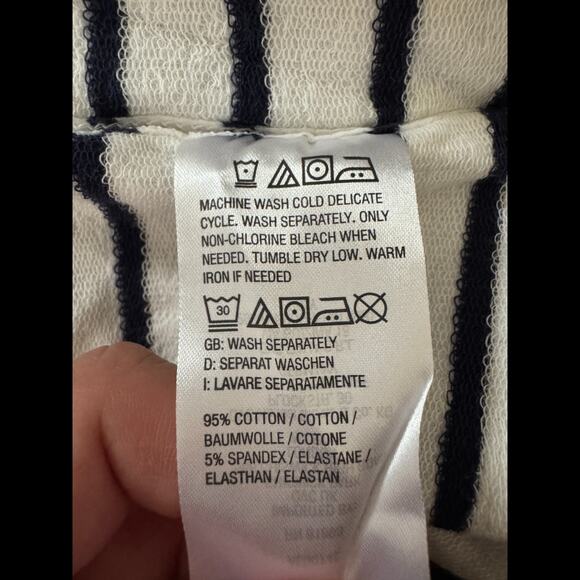 AMBERNOON II UV Hooded Striped Tunic Cover-Up White Navy 1X NWT Cotton Blend - Picture 12 of 16